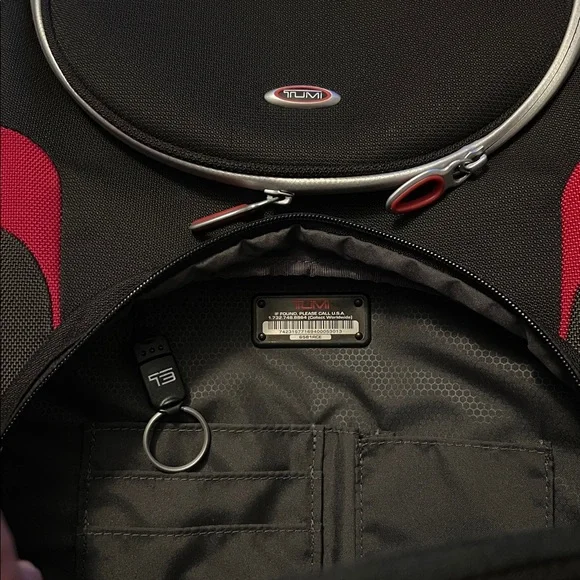 Tumi Black and Red Backpack - Picture 5 of 8